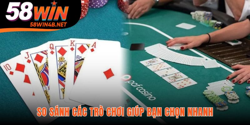 So sánh trò chơi dựa trên kỹ năng tâm lý và tốc độ